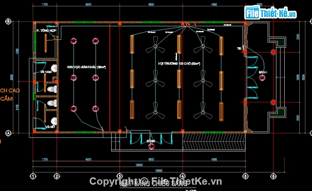 nhà văn hóa,bản vẽ nhà văn hóa,file cad nhà văn hóa